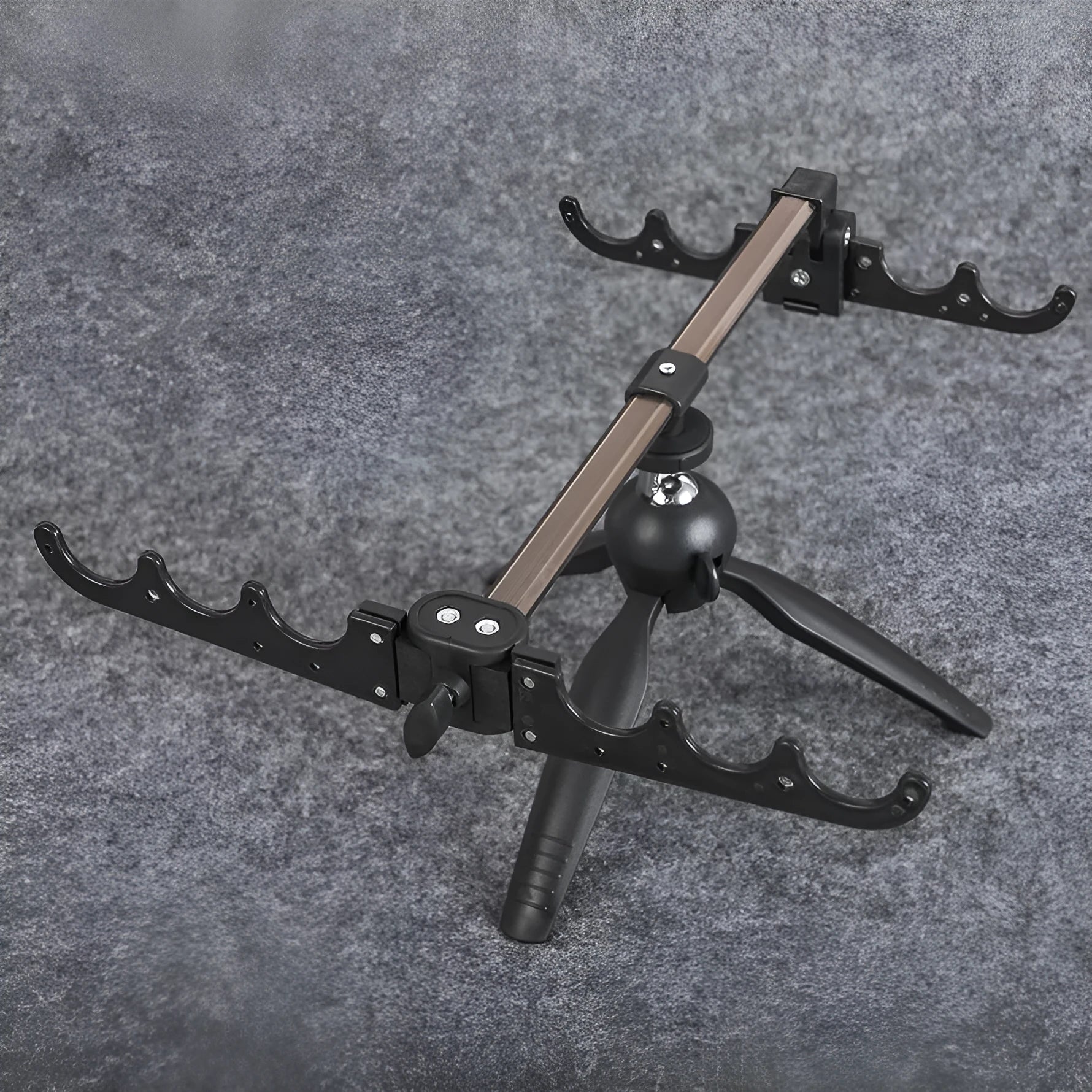Aluminium alloy tripod ice fishing rod holder bracket on ice