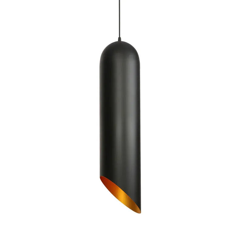 Matte black retro iron art chandelier with intricate frame, shown in long and short hanging versions.