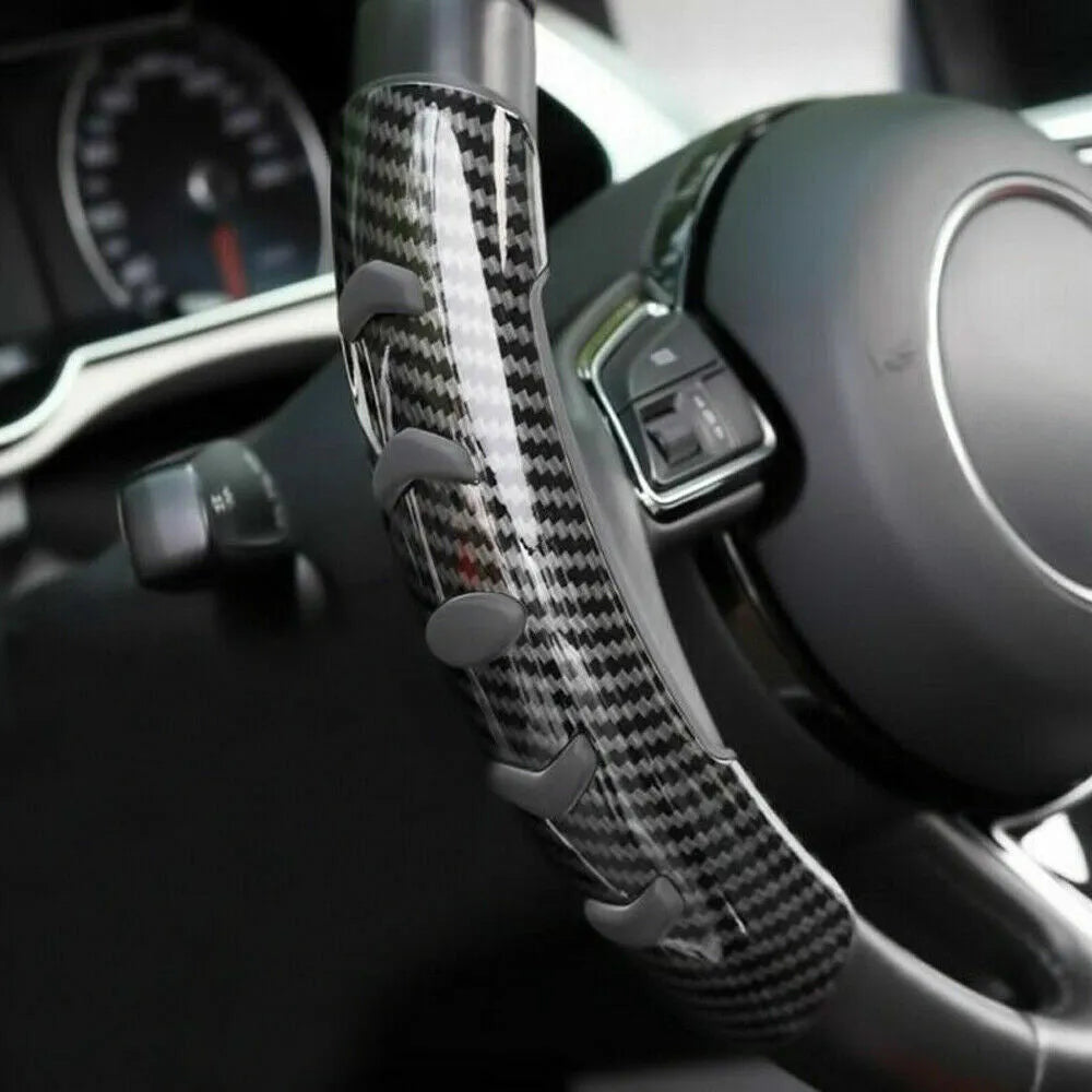 Carbon fibre black steering wheel anti-skid sleeve for 38 cm diameter wheels