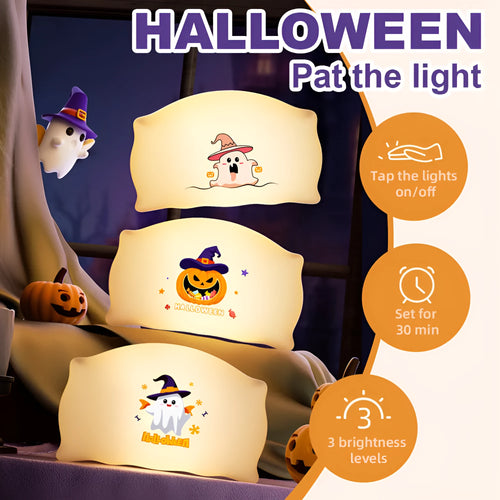 Cartoon creative table lamp in Magic Ghost or Pumpkin Ghost design, dimensions 99mm by 70mm by 50mm.