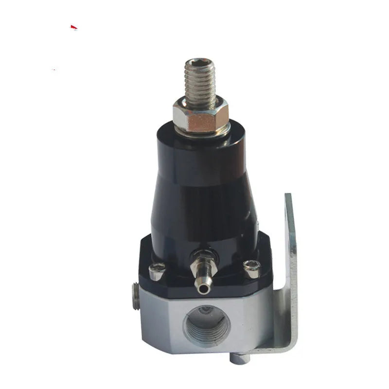 Black CNC aluminium fuel pressure regulator with adjustable 30-70psi range for car accessories
