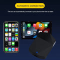 Black ABS wireless CarPlay adapter box M25 with 9 inch 1080 capacitive screen and Type-C interface, 65x43x12mm