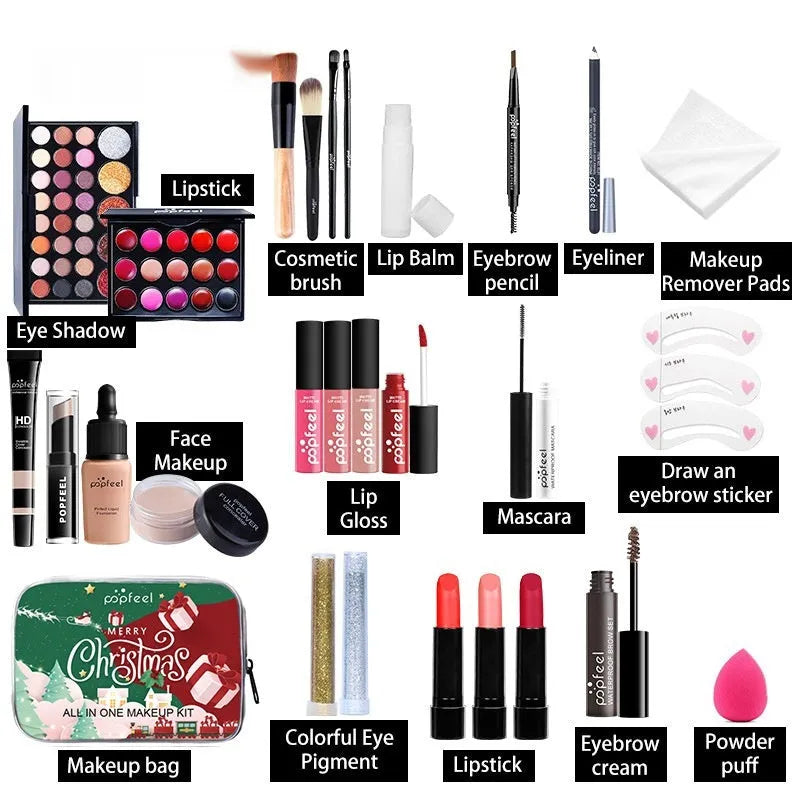 Christmas Cosmetics Suit Makeup Performance set with green mermaid colour and four colour classifications