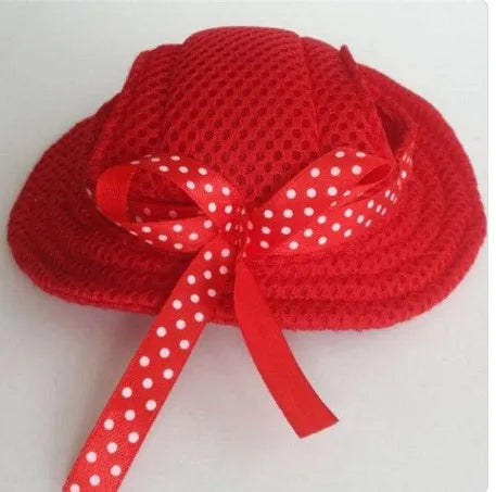 Oxford cotton dog sun hat in baseball cap style for small medium pets outdoor tourist use