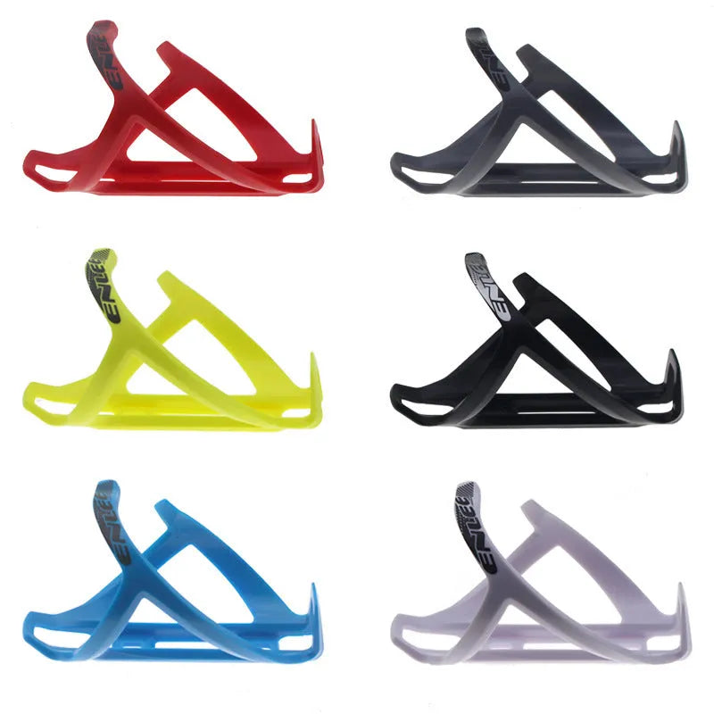 TPR plastic bicycle water bottle cage in fluorescent yellow with PVC reinforcement