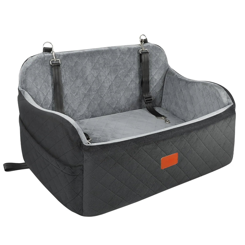 Washable cloth dog car kennel 76x48x38cm for medium and large dogs in gray, green, black or brown