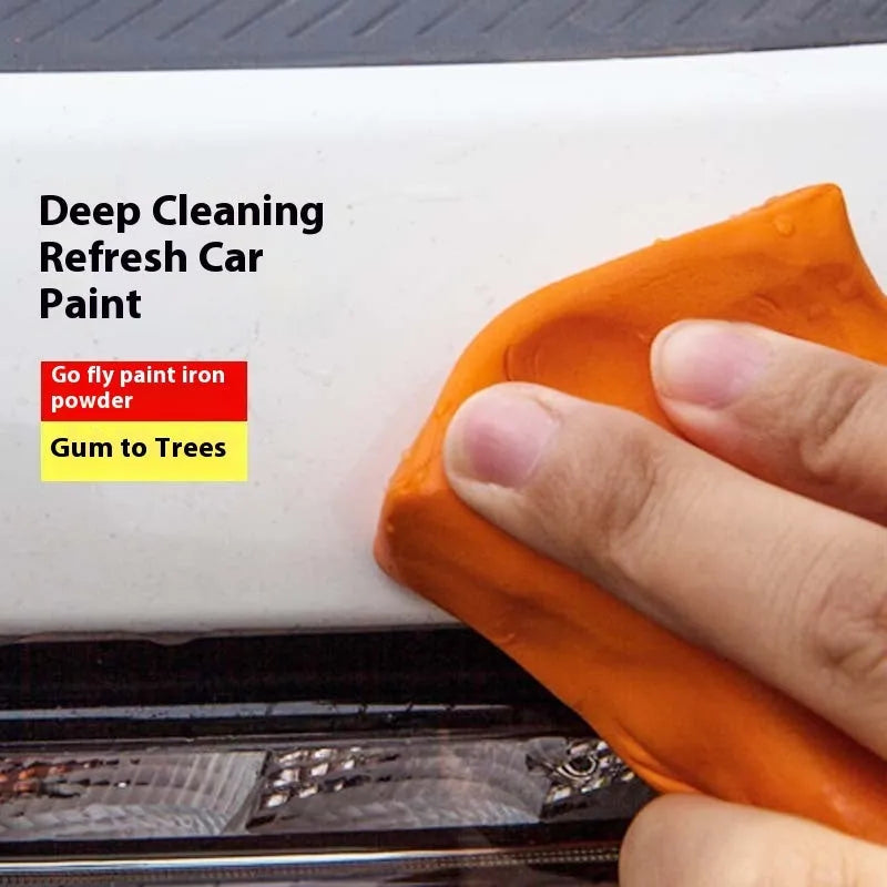 Orange volcanic mud clay bar 100g for car paint decontamination removing iron powder and overspray