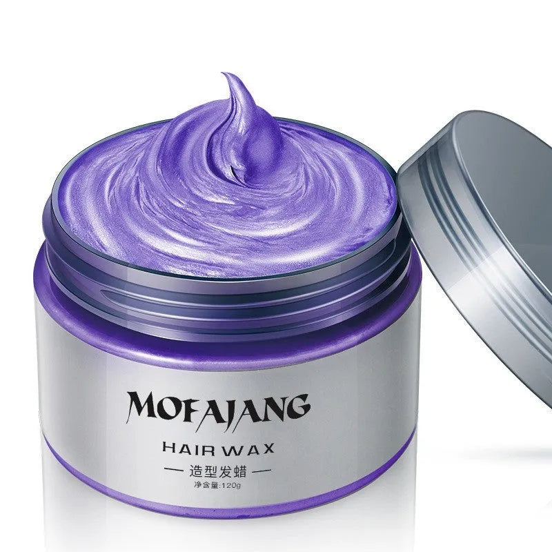 Coloured hair mud for grandma grey hair wax in solid form, available in multiple colours