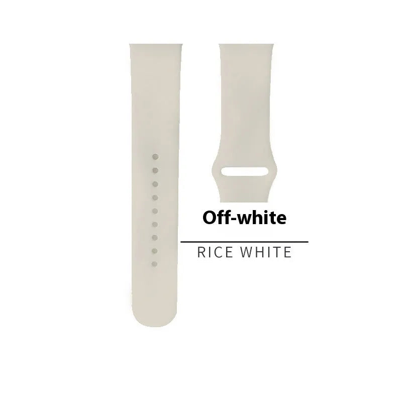 Silicone strap for Apple Watch 1-9 SE, in light peach pink, with buckle, for 38/40/41mm case