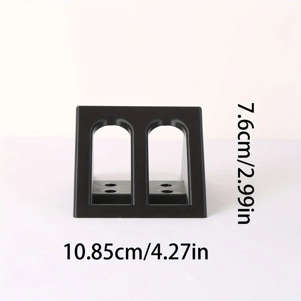 Black punk-style plastic pistol display stand for model guns