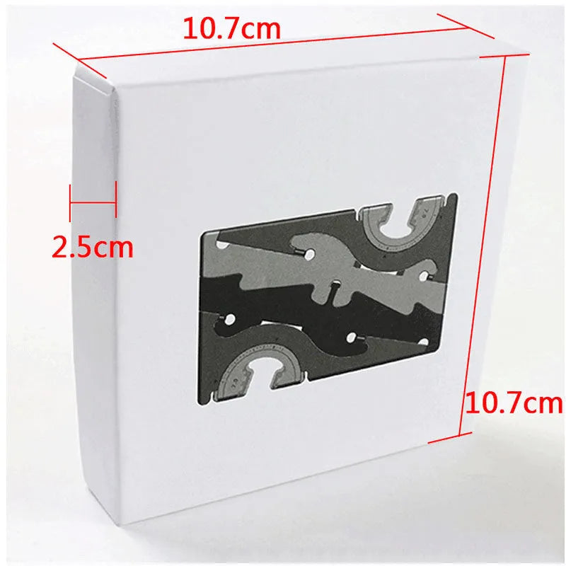 Black plastic card type mobile phone holder with lazy bracket on a desktop