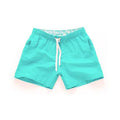 Men's summer surf shorts in plain colour, straight-leg beach pants