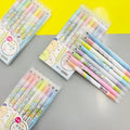 Erasable highlighter pen with 16cm plastic barrel in assorted colours, eight-set option