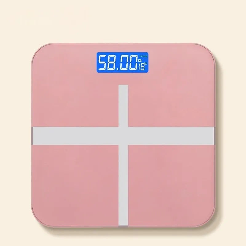 Household human body weighing scale in cross piano black finish with 26x26 cm platform