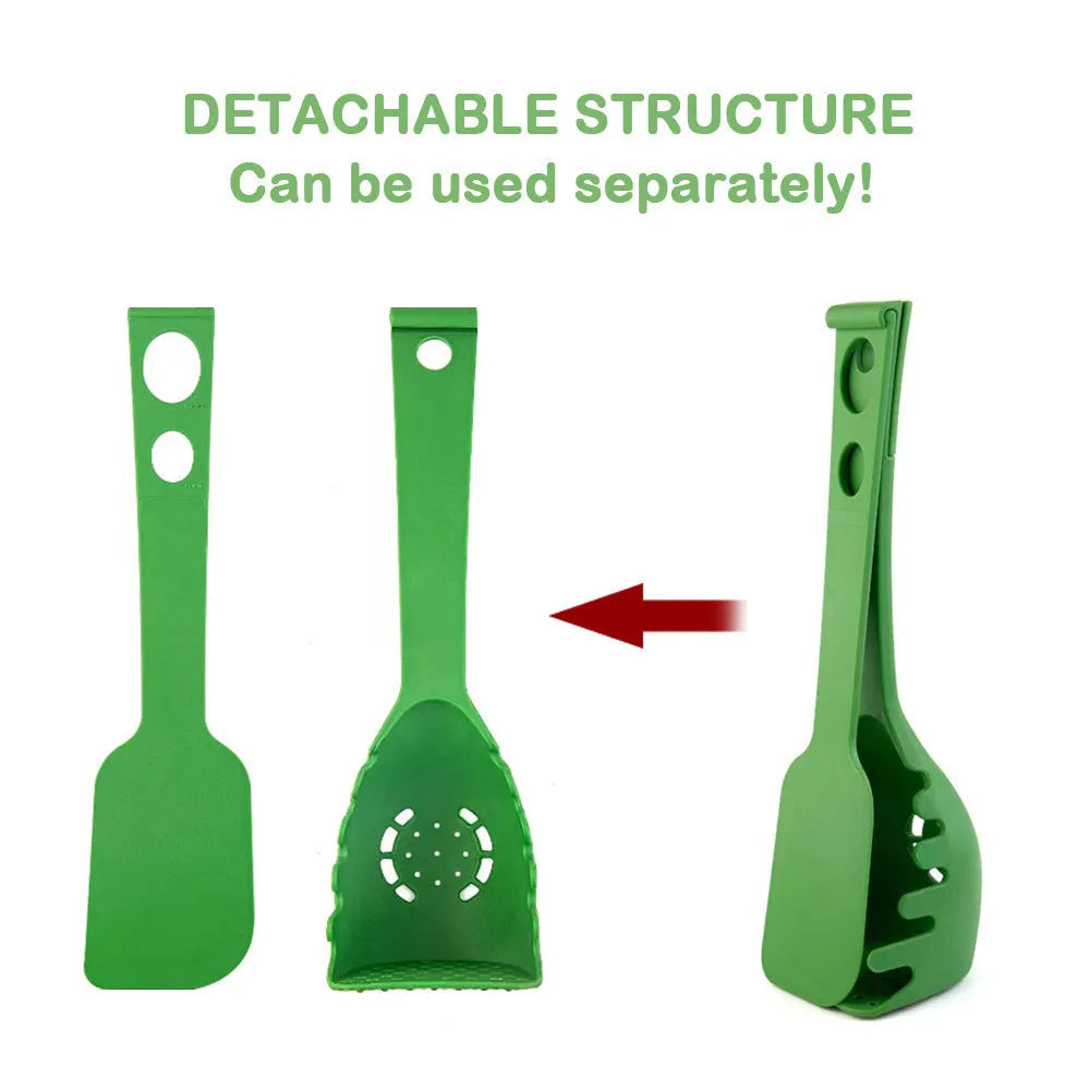 Multifunction kitchen spoon set with plastic multi function shovel 30.5cm and spaghetti spoon 28cm