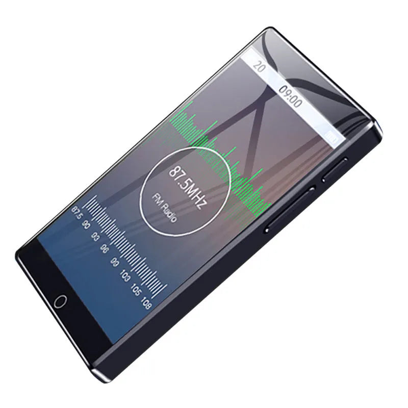 Black Ruizu H1 slim MP3 MP4 player with 4-inch touch screen display