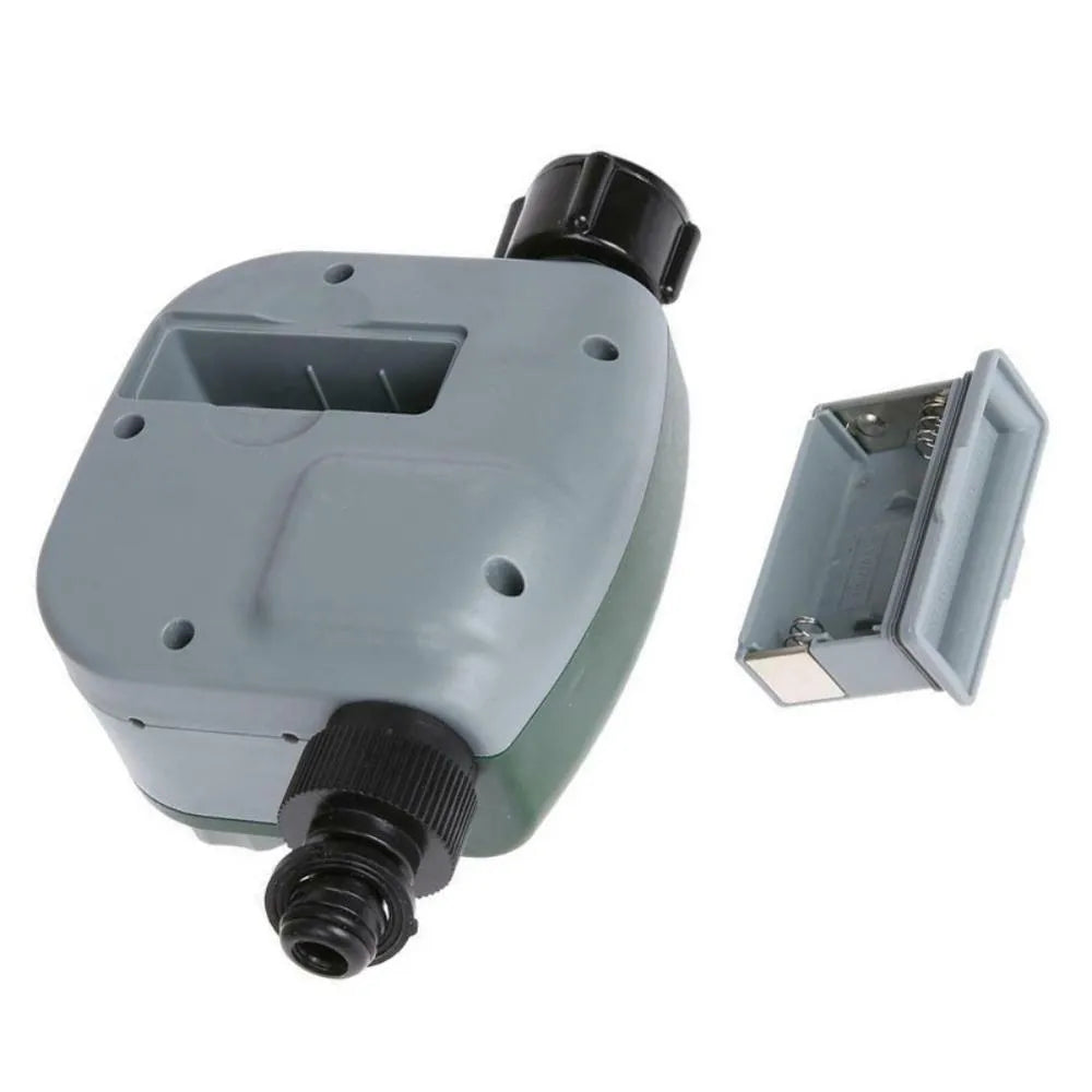 Green automatic LCD garden irrigation controller with dial, hose sprinkler water timer, 1 to 300 minute setting