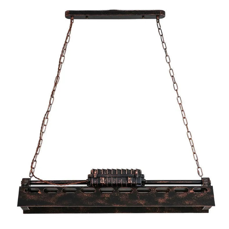 Retro industrial iron droplight with 4 heads 80cm in a nostalgic loft style for indoor use