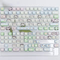 PBT sublimation keycap set with colourful puppy cat design for mechanical keyboard replacement