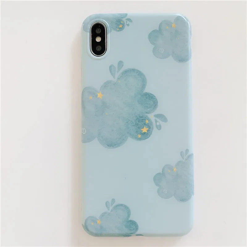 Nebula TPU phone case with star design, available for iPhone 11, XR, XS Max and other listed models