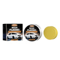 Car scratch repair wax brightener 100g block with 6.5cm sponge and packaging box in black