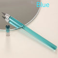 Transparent acrylic mechanical pencil with alloy pen head showing coloured refills