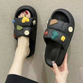 Pair of PVC toe ring slippers with non-slip injection moulded sole, breathable deodorant design, summer home flip flops.