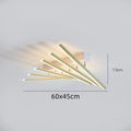 6-head 50cm LED ceramic ceiling light in black or gold wave style with white or warm light