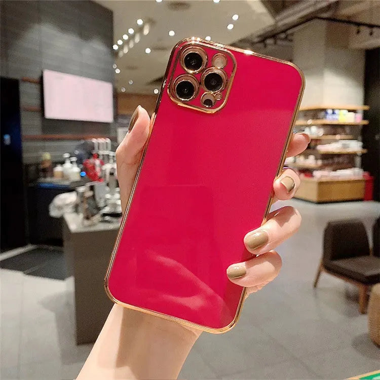 Luxury solid colour electroplating mobile phone case for iPhone 13 models in various colours