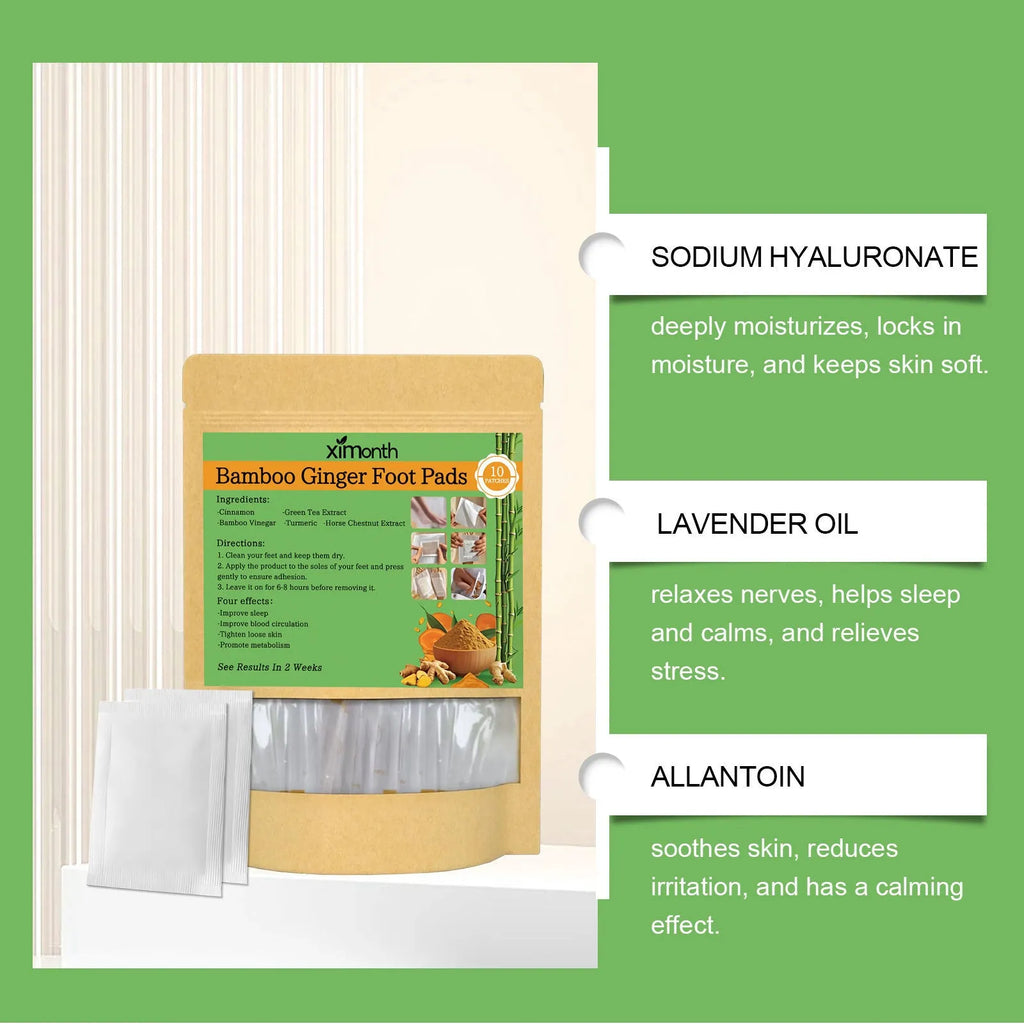 Self-heating adhesive bandage pack of 10 patches with ginger and turmeric herbal ingredients