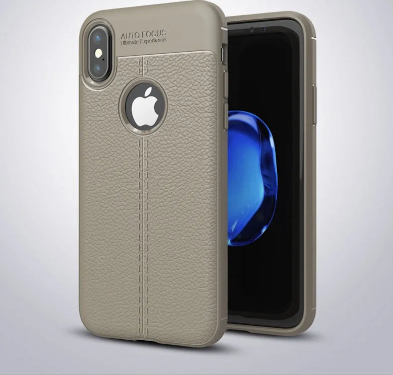 WeFor PU leather and silicone phone case for OnePlus 5, 5T, and 6 with screen protector