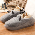 USB electric heating shoes in velvet with adjustable temperature control and plastic sole.