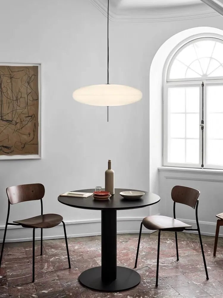 Nordic retro designer UFO pendant chandelier ceiling light in black and white finish