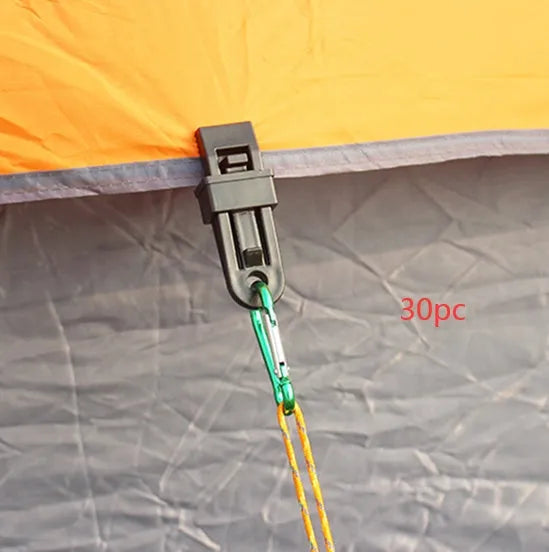 Plastic wind rope clip for tent accessories 8.5 cm size light blue colour