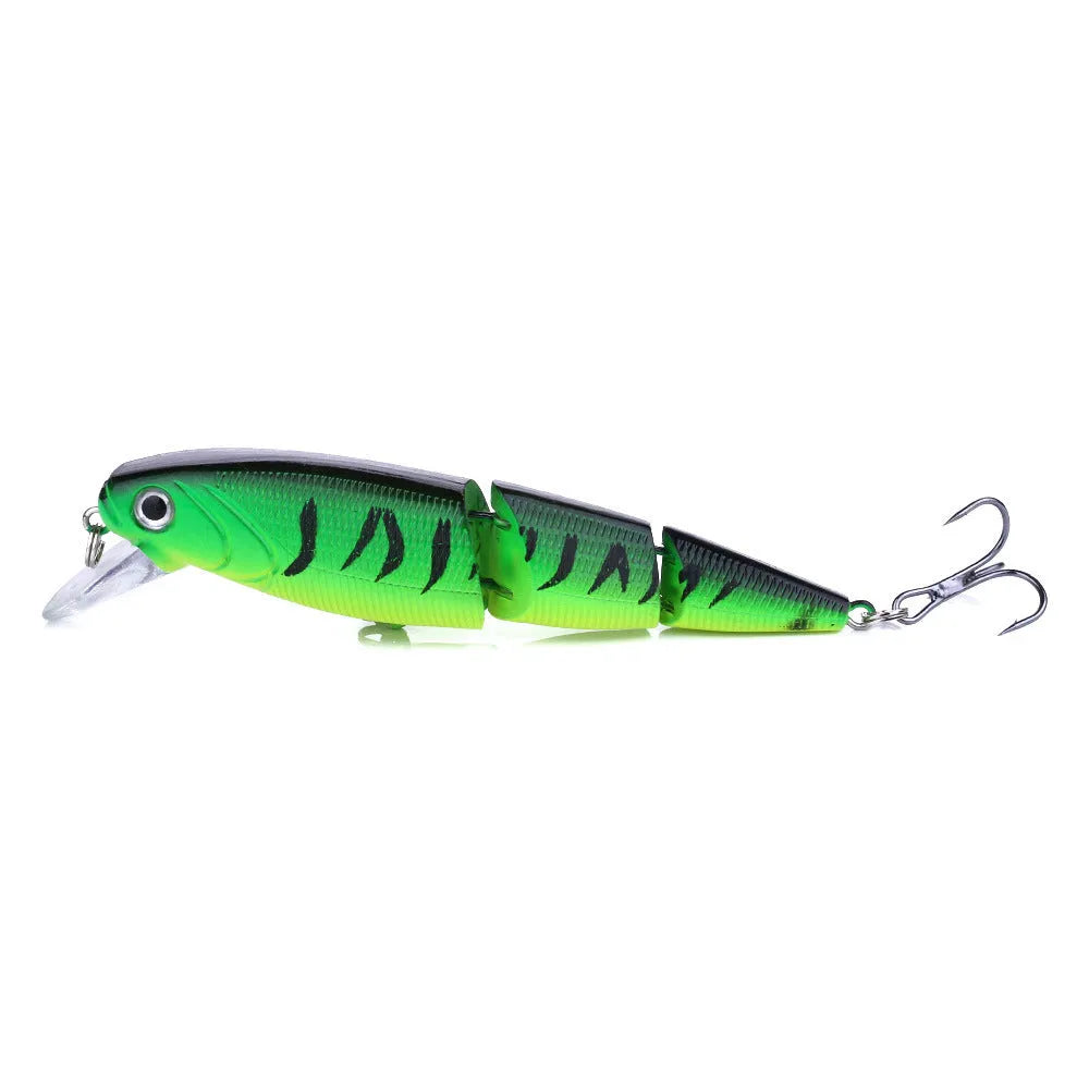 Multi-section hard fishing bait ABS plastic 10.5cm 15g with 6# hook in natural position