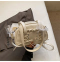 Women's bandage bow handbag in PU material with mobile phone compartment