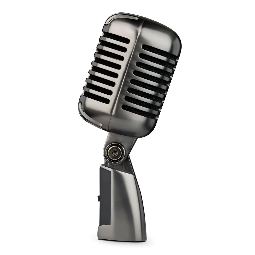 Retro-style USB condenser microphone with cable for computer K song recording and live streaming.