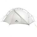 Ultra-light camping tent with aluminium alloy poles and 15D nylon plaid outer, Moonlight White, Single or Double