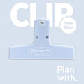 RosyPosy Japanese Wind Cream magnetic bill clip in Haze Blue colour on a table.