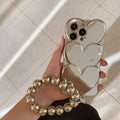 Electroplating love three-dimensional TPU phone case for iPhone, glossy solid colour back cover