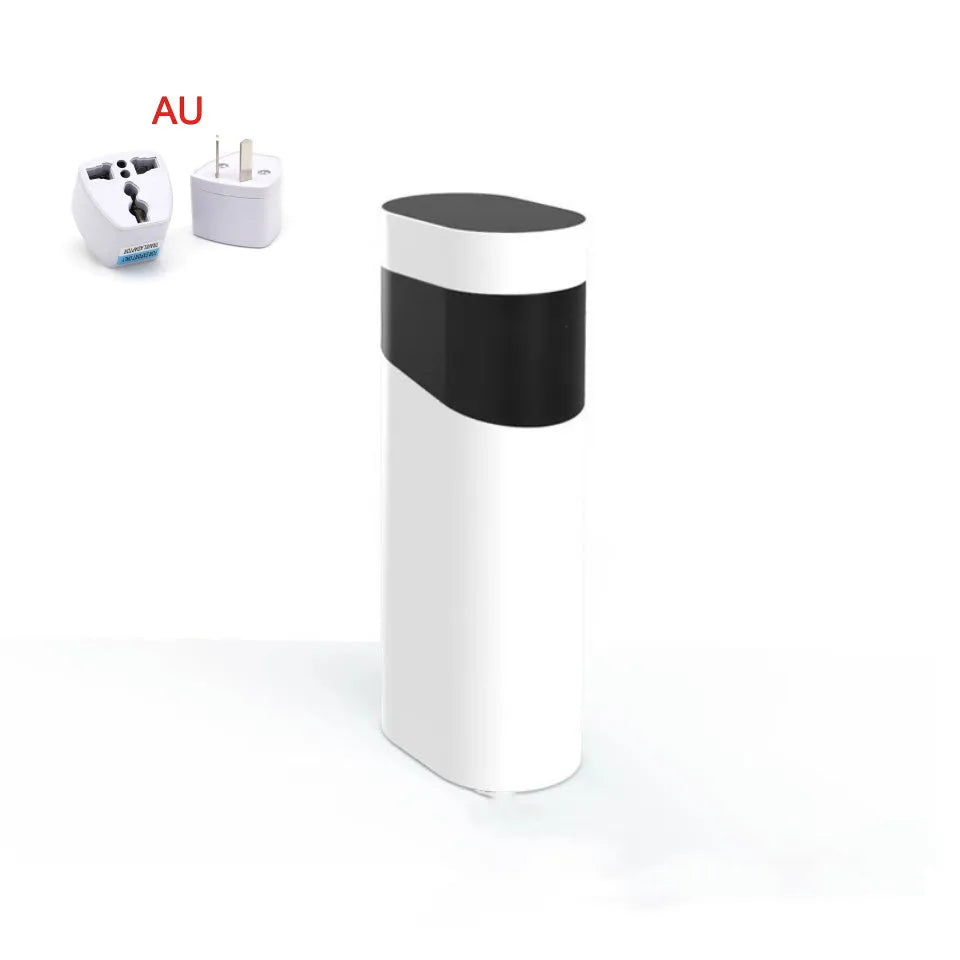 Desktop instant water dispenser with nano heating film in black or green colours showing compact design