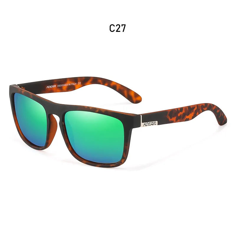 Men's polarized sports driving sunglasses with full frame, UV400 protection, and multiple colour options