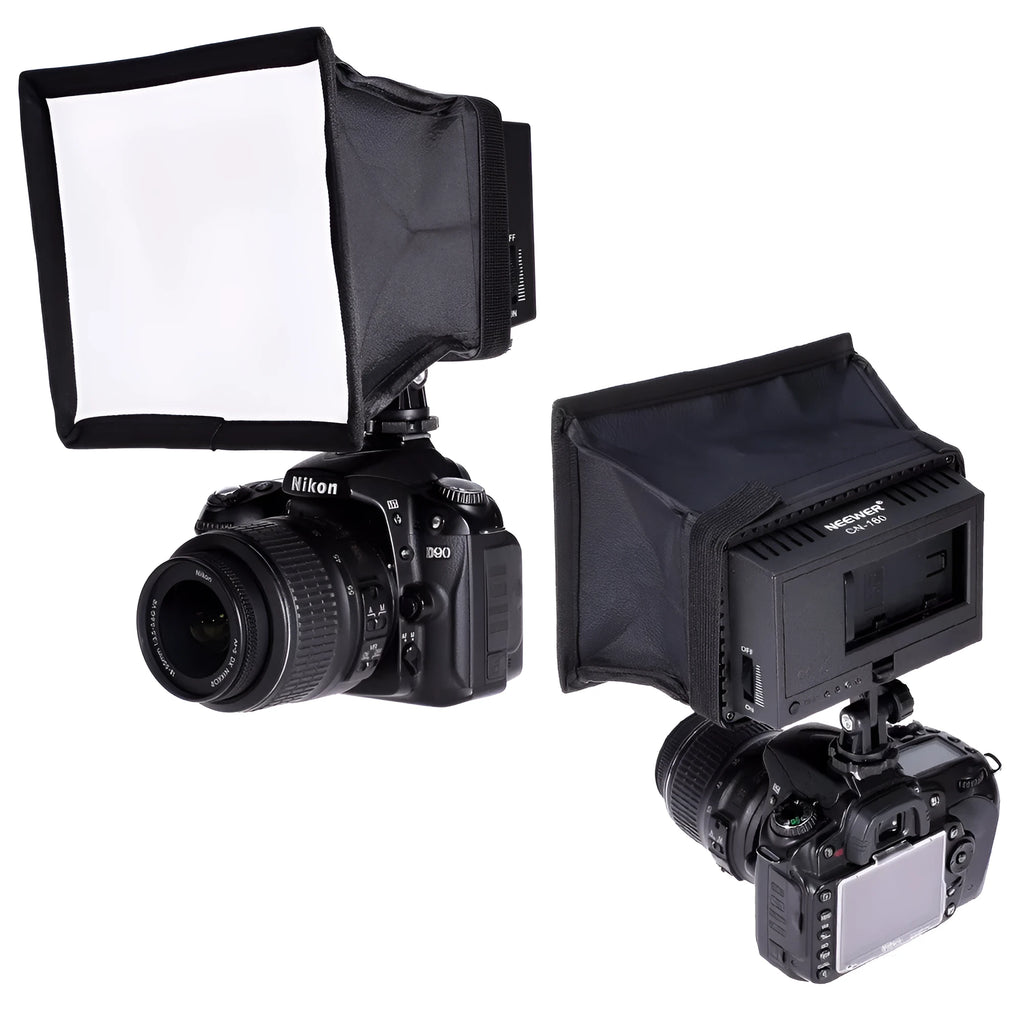 Neewer foldable diffuser mini softbox in black, 15x17cm, for LED light softening