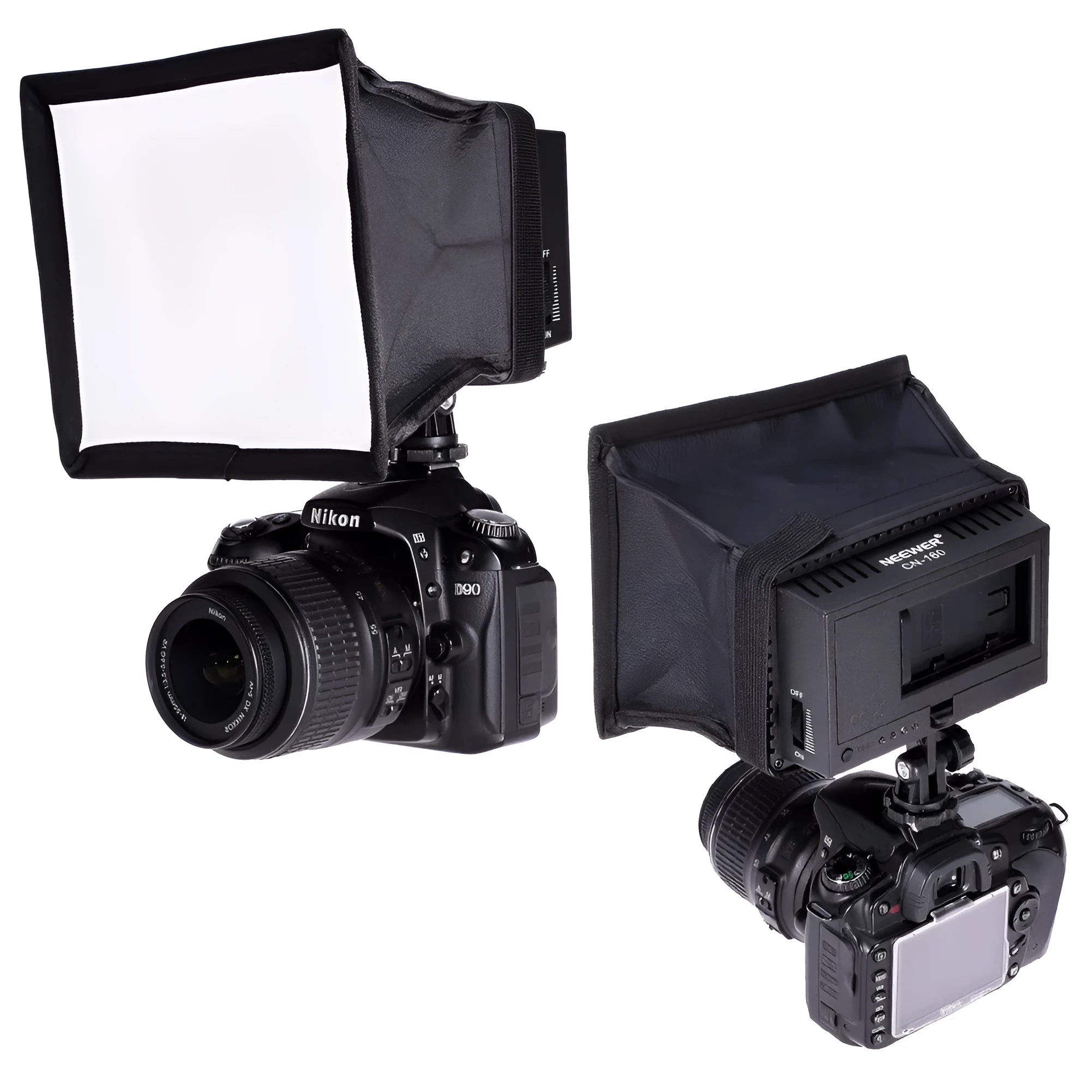 Neewer foldable diffuser mini softbox in black, 15x17cm, for LED light softening