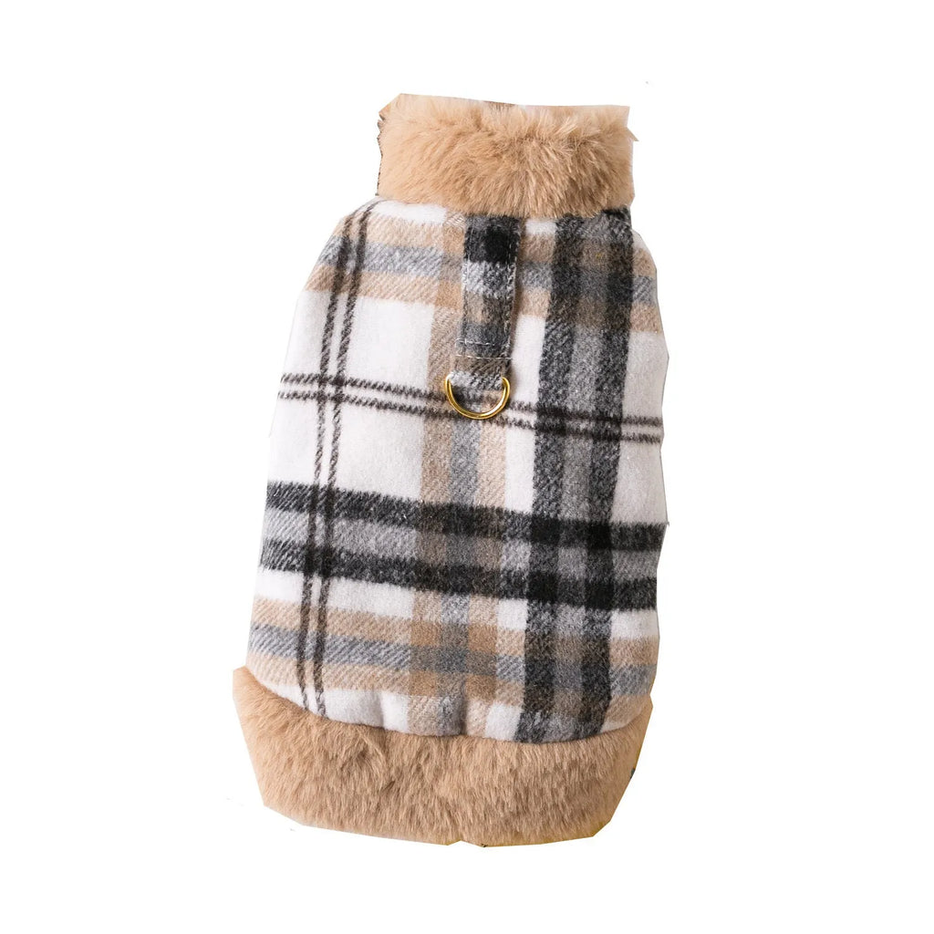 Thickened polyester autumn winter dog top in khaki and pink, sizes within XS-3 to within XL-13