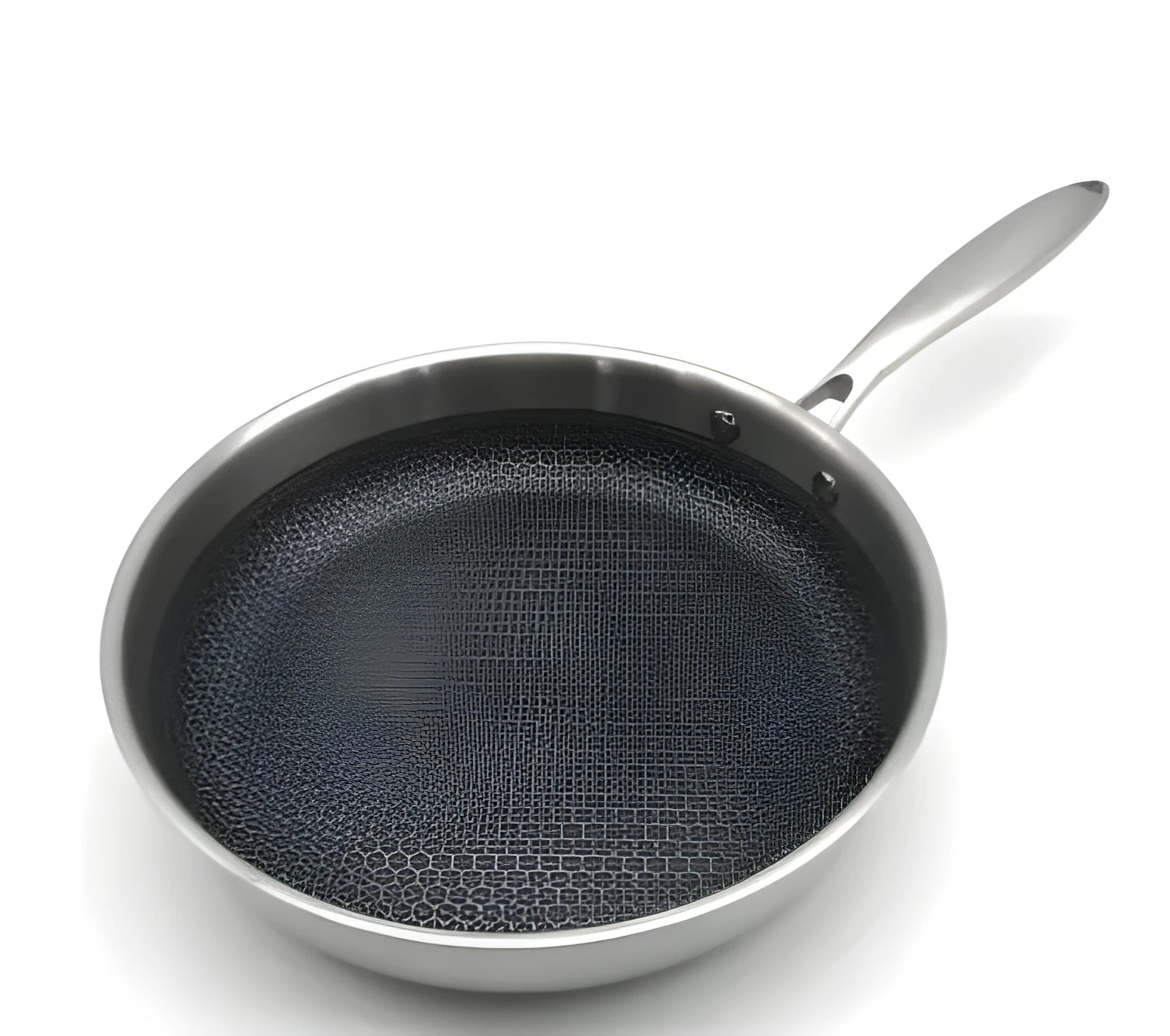 Stainless steel frying pan 26cm with flat base suitable for induction hob