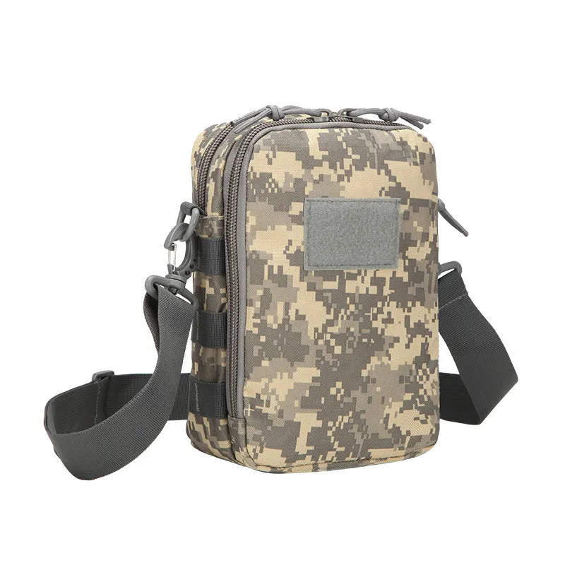 Molle crossbody bag in 800D Oxford, 25x17x10cm, with front and side MOLLE and two front sub-bags