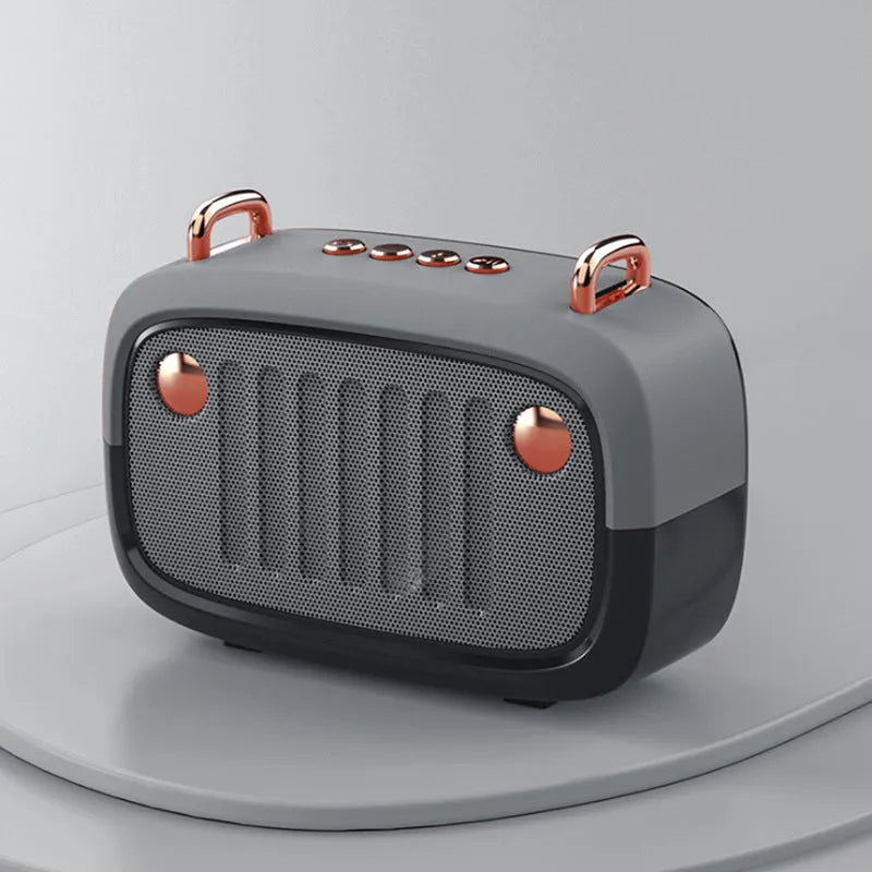 Portable mini subwoofer Bluetooth speaker card in black, blue, green, grey, or orange colours