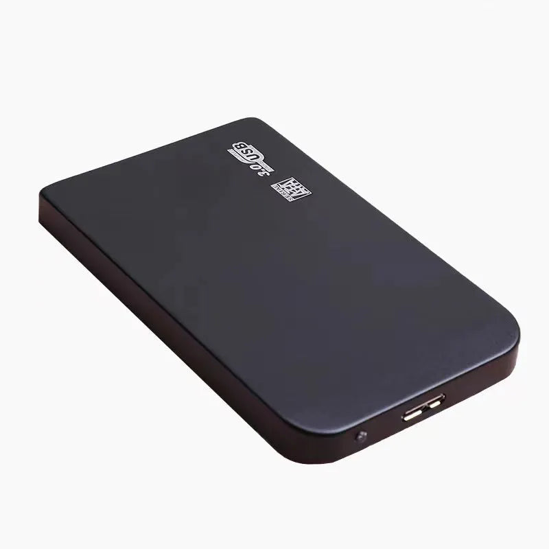 USB 3.0 solid state external hard drive with metal case in black, blue, red, and silver colour options