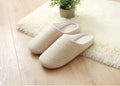 Men's black cotton indoor slippers with soft anti-skid sole, autumn season, size 280mm